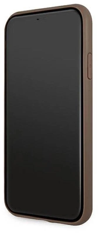 Guess GUHCN614GDBR Apple iPhone 11 6,1″ / Xr rudos spalvos kietas dėklas 4G Stripe