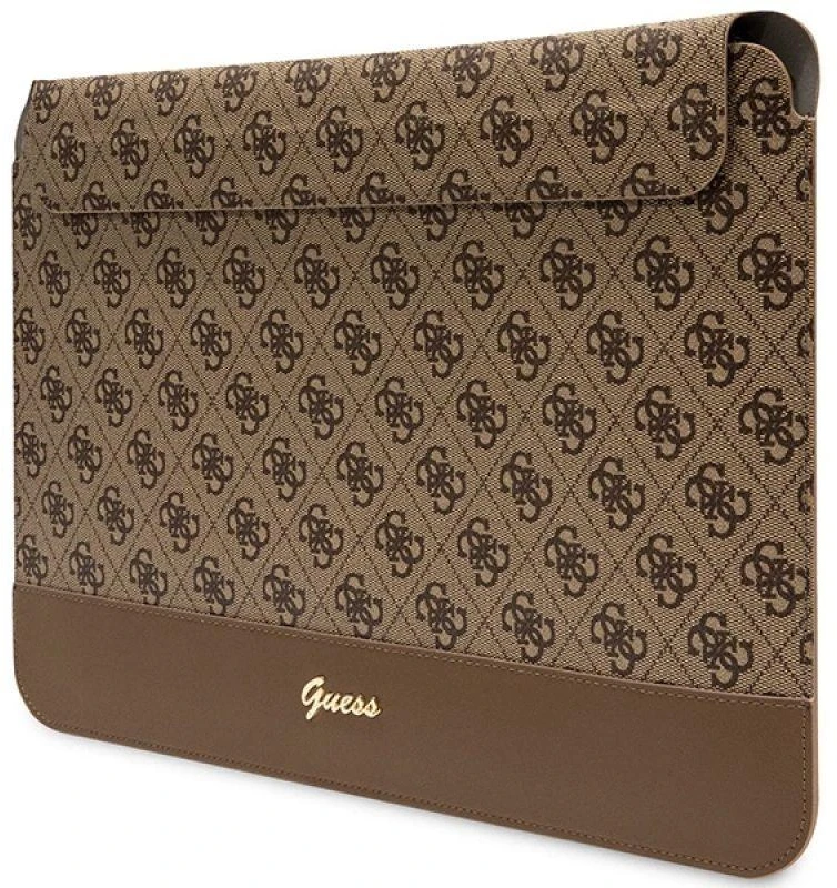 Guess Dėklas kompiuteriui GUCS14PS4SGW 14″ rudos spalvos 4G Stripe Metal Logo