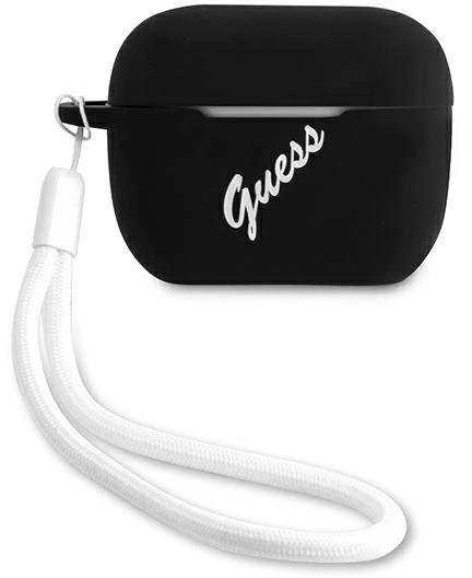 Dėklas Guess GUACAPLSVSBW AirPods Pro dangtelis juodas/baltas Silicone Vintage