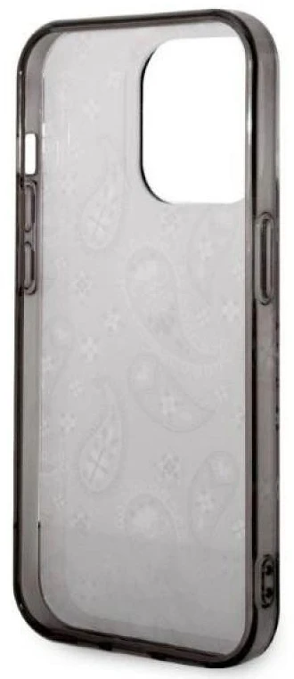 Guess GUHCP14LHGBNHK Apple iPhone 14 Pro 6,1″ juodos spalvos kietas dėklas Bandana Paisley