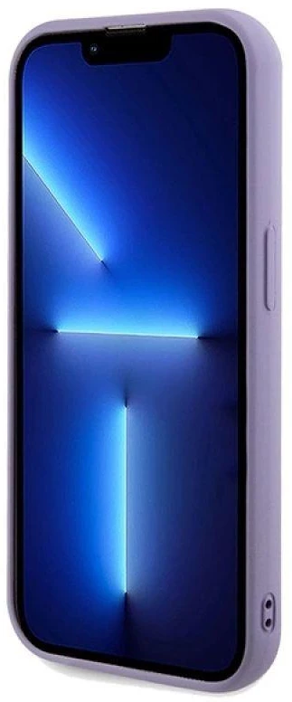 Guess GUHCP14XPSFDGSU Apple iPhone 14 Pro Max 6.7″ violetinės spalvos kietas dėklas Sequin Script Metal