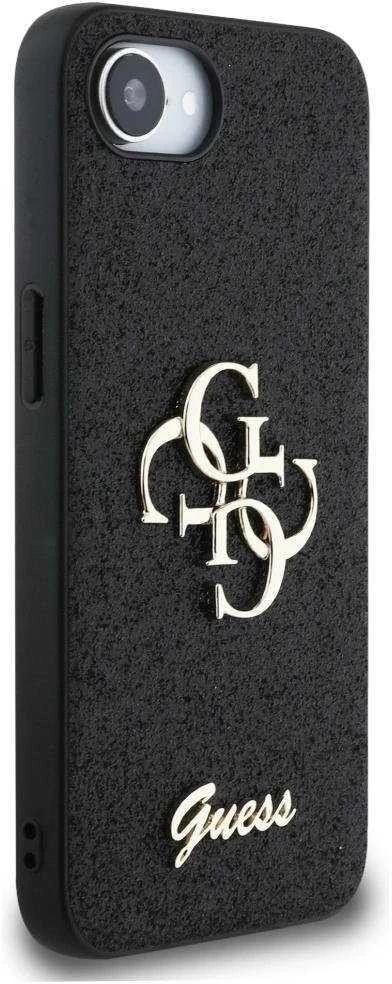GUESS dėklas skirtas Apple iPhone 16e (SE 4 2025) GUHCPSE4HG4SGK (Fixed Glitter Big 4G) juodos spalvos
