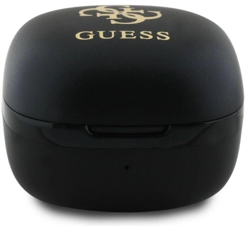 Guess Bluetooth ausinės GUTWSJ144ESK TWS + docking station juodos spalvos Iridescent 4G Printed Logo
