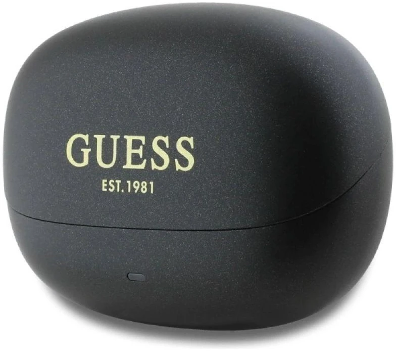 Guess ausinės Bluetooth GUTWST88MCTGK TWS + juodos spalvos Capsule Printed Logo