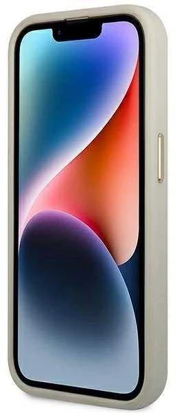 „Guess Croco Collection“ dėklas, skirtas iPhone 14 Pro 6.1" - sidabrinis