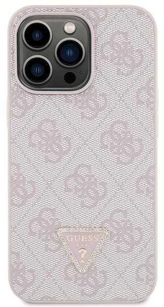 Apple iPhone 13 Pro Max Guess dėklas Crossbody 4G Metal Logo (GUHCP13XP4TDSCPP) rožinės spalvos