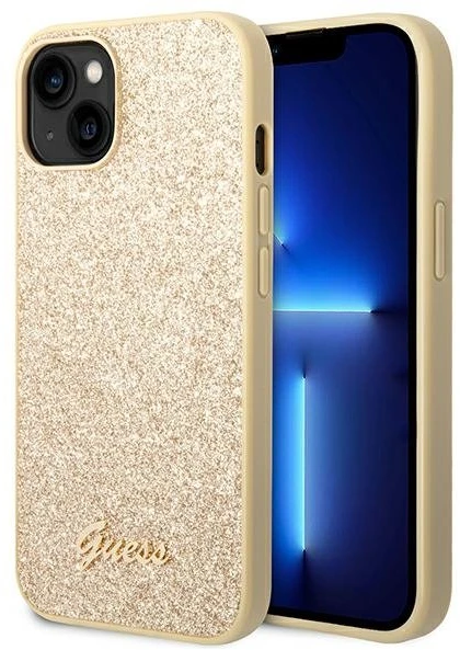 Guess dėklas iPhone 14 Plus, aukso spalvos
