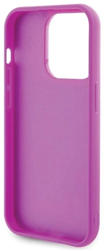 Guess GUHCP15LPMSDGSF iPhone 15 Pro 6.1" fuksja / fuschia kietas dėklas Disco Metal Script