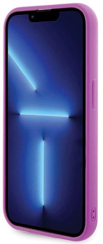 Guess GUHCP15LPMSDGSF iPhone 15 Pro 6.1" fuksja / fuschia kietas dėklas Disco Metal Script
