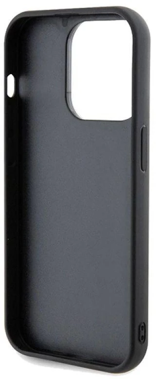 Guess GUHCP14LPMSDGSK Apple iPhone 14 Pro 6.1″ juodos spalvos kietas dėklas Disco Metal Script