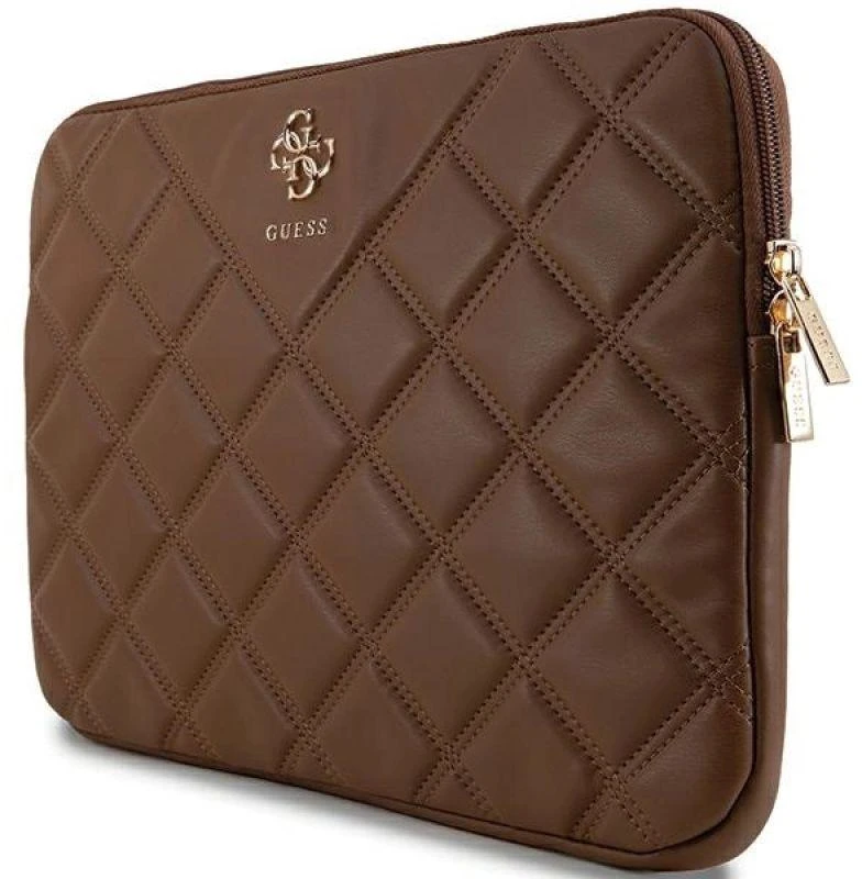 Guess Dėklas kompiuteriui GUCS14ZPSQSSGW 14″ rudos spalvos Quilted 4G