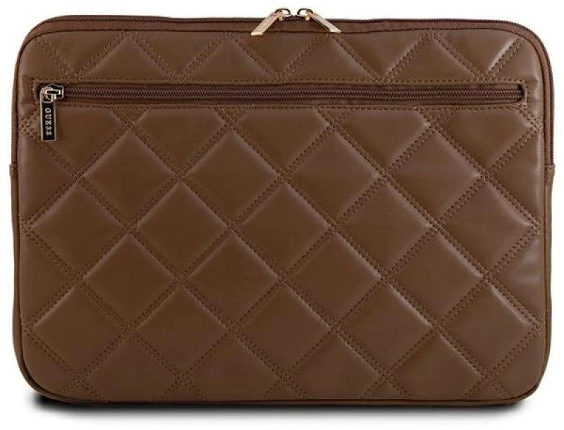 Guess Dėklas kompiuteriui GUCS14ZPSQSSGW 14″ rudos spalvos Quilted 4G