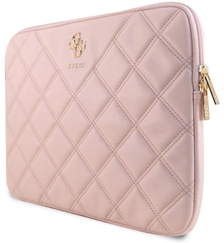 Guess Dėklas kompiuteriui GUCS14ZPSQSSGP 14″ rožinės spalvos Quilted 4G