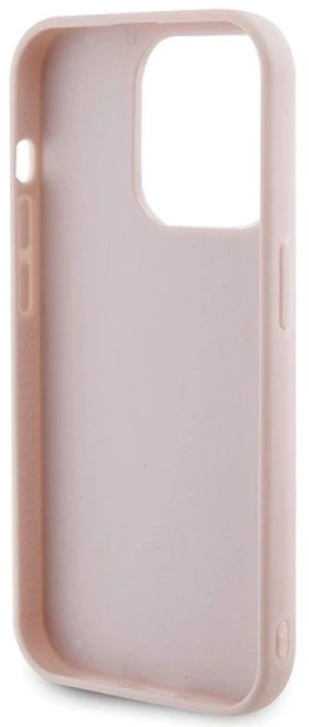 Dėklas GUESS GUHCP15LPSQSQSP IPHONE 15 PRO 6.1 "Rožinis/Rožinis HARDCASE QUILTED METAL LOGO