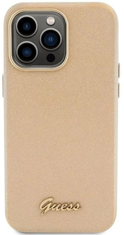 Dėklas GUESS GUHCP15LPGGGGMSD IPHONE 15 PRO 6.1 "GOLD/LIGHT GOLD HARDCASE GLITTER GLOSSY SCRIPT