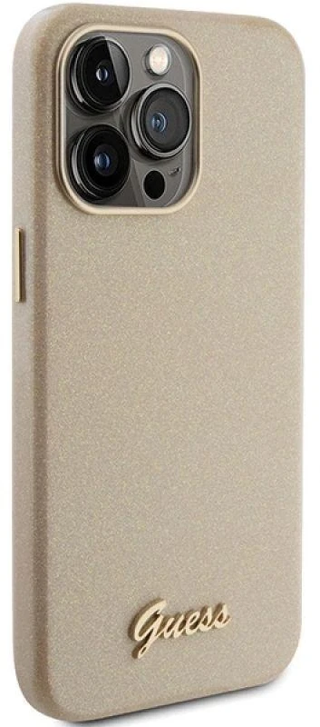 Dėklas GUESS GUHCP15LPGGGGMSD IPHONE 15 PRO 6.1 "GOLD/LIGHT GOLD HARDCASE GLITTER GLOSSY SCRIPT
