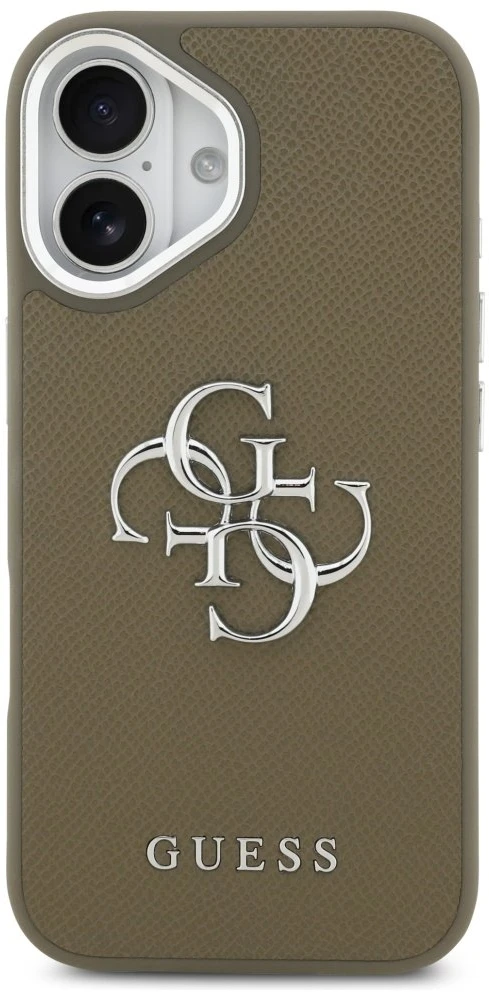 Guess Grained Big 4G Classic Logo - dėklas skirtas Apple iPhone 17 ruda