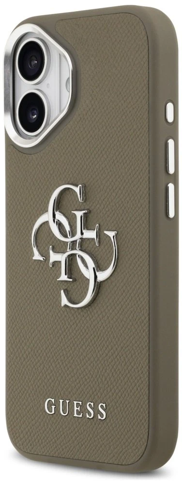Guess Grained Big 4G Classic Logo - dėklas skirtas Apple iPhone 17 ruda