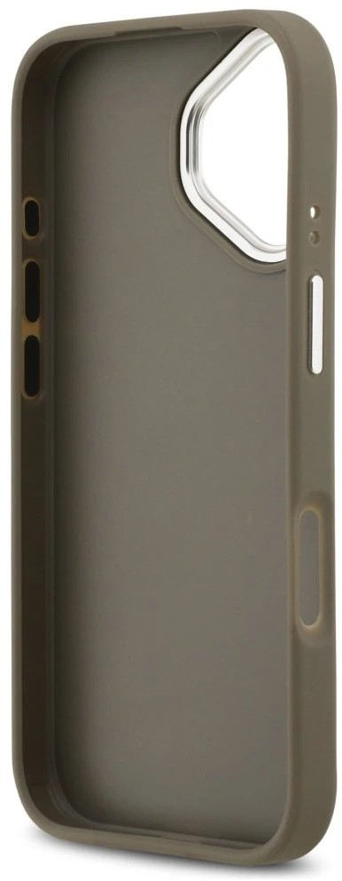 Guess Grained Big 4G Classic Logo - dėklas skirtas Apple iPhone 17 ruda