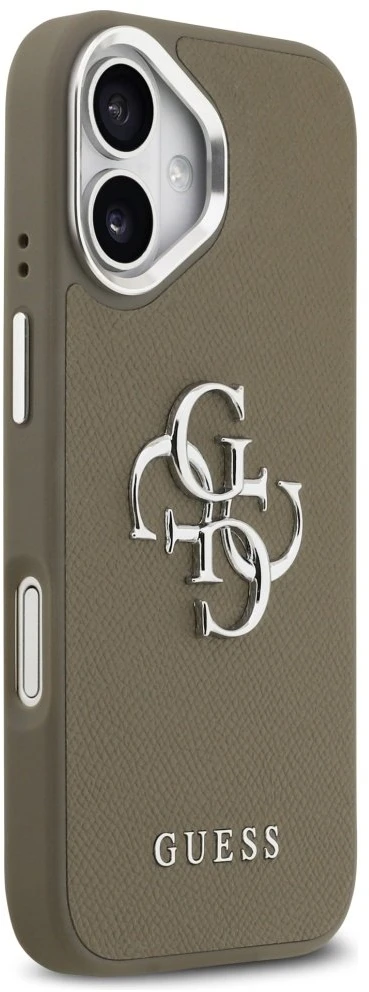 Guess Grained Big 4G Classic Logo - dėklas skirtas Apple iPhone 17 ruda