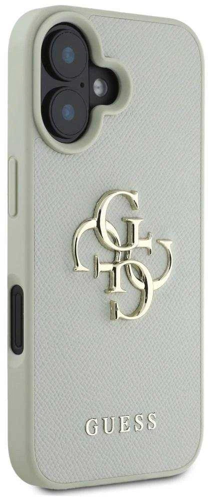 Dėklas Guess Grained Big 4G Logo Small Classic Logo Apple iPhone 16 žalias