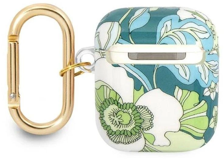 Guess GUA2HHFLN AirPods dėklas žalias/žalias Gėlių dirželių kolekcija