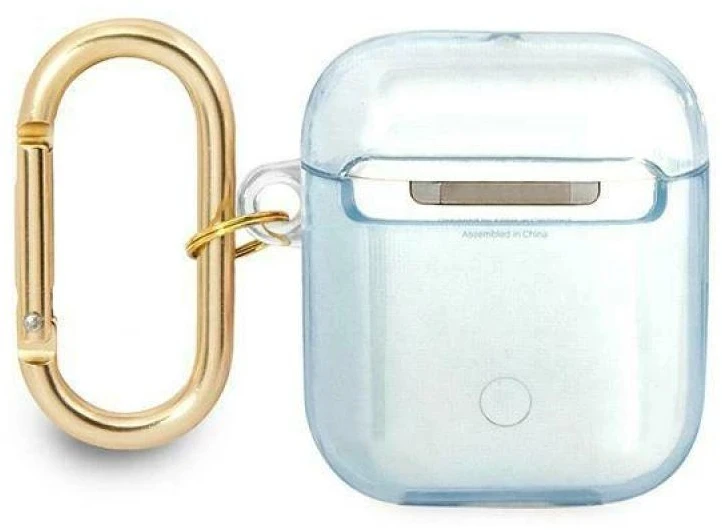 Guess GUA2HHTSB AirPods dėklas mėlynas/mėlynas Dirželių kolekcija