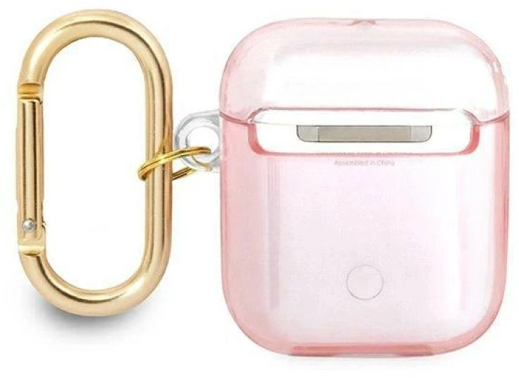 Guess GUA2HHTSP AirPods dėklas rožinė/rožinė Dirželių kolekcija
