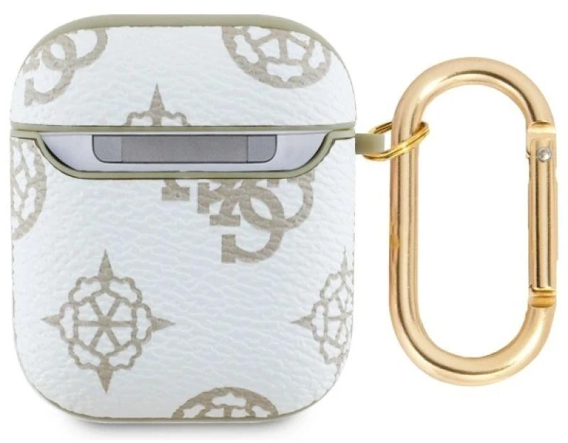 Guess GUA2PG4GPH AirPods 1/2 dėklas baltos spalvos 4G Hook