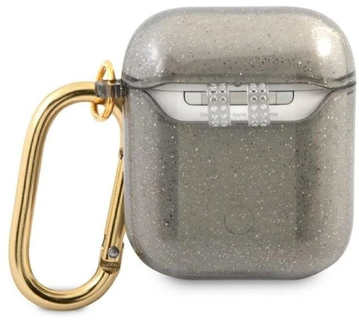 Guess GUA2UCG4GK AirPods dengtelis, juodas, Glitter kolekcija