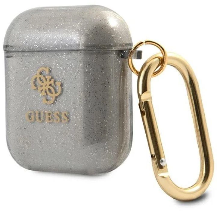 Guess GUA2UCG4GK AirPods dengtelis, juodas, Glitter kolekcija