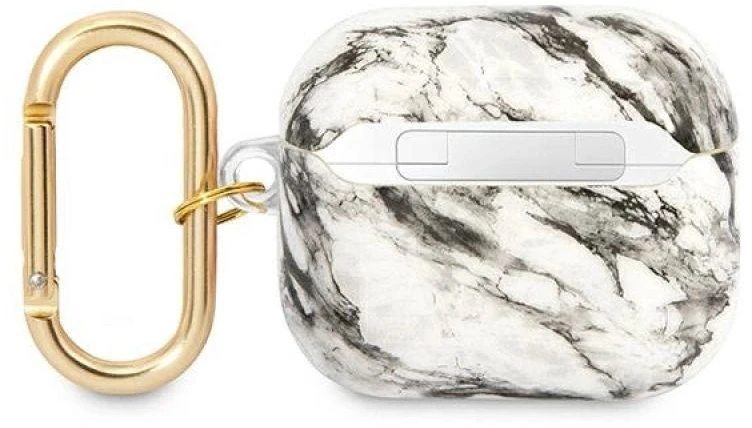 Guess GUA3HCHMAG AirPods 3 dėklas pilkas/pilkas Marmurinio dirželio kolekcija
