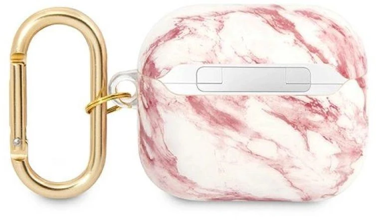 Guess GUA3HCHMAP AirPods 3 dėklas rožinis/rožinio marmuro Strap Collection