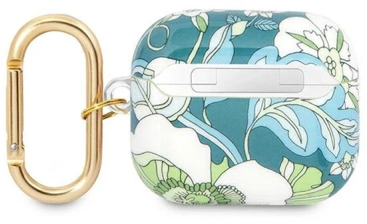 Guess GUA3HHFLN AirPods 3 dėklas žalias/žalias „Flower Strap Collection“