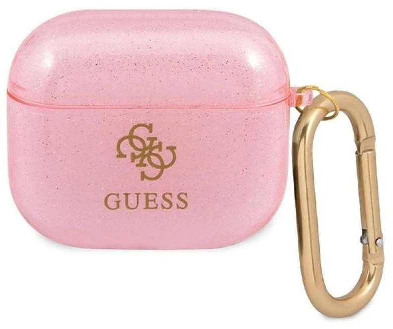 Guess GUA3UCG4GP AirPods 3 dėklas rožinės spalvos Glitter Collection