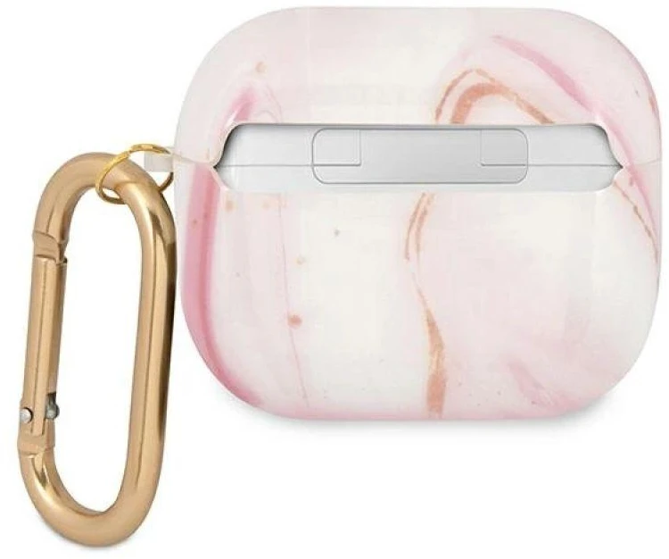 Guess GUA3UNMP AirPods 3 dėklas rožinis/rožinis Marble Collection