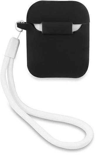Apple AirPods Guess silikoninis Vintage (GUACA2LSVSBW) ausinių dėklas juodos spalvos