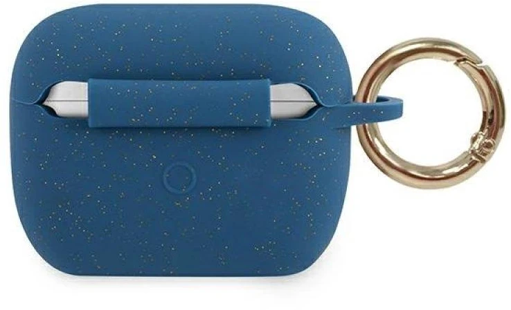 Guess GUACAPSILGLBL Dėklas AirPods Pro Mėlyna/Mėlyna Blizgus silikonas