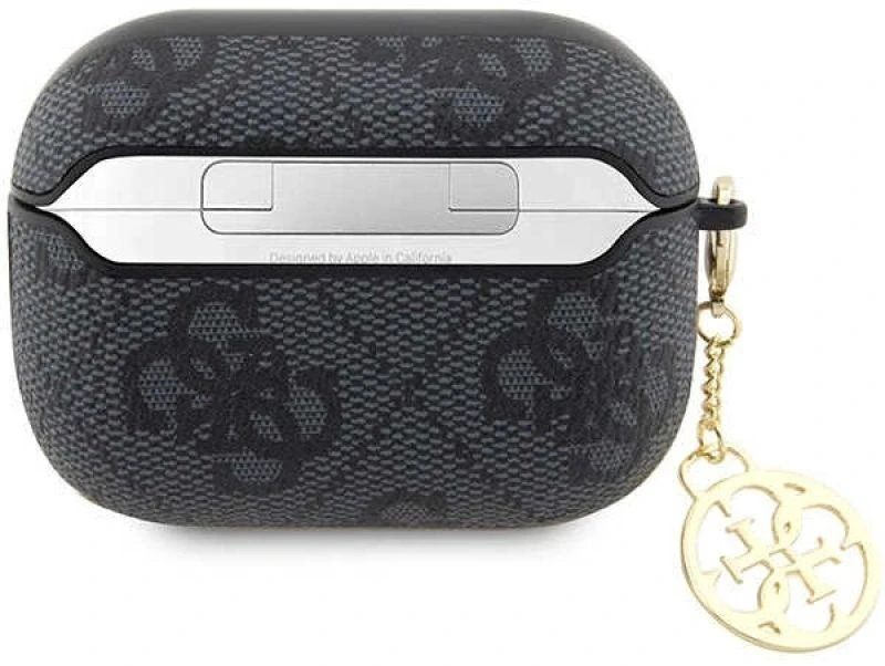 Guess GUAP2G4GSMK AirPods Pro 2 dėklas juodas/juodas 4G Charm Collection