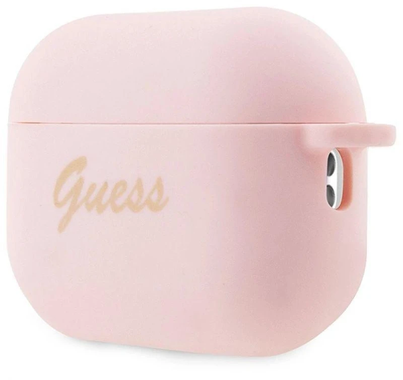 Guess GUAP2LSCHSP AirPods Pro 2 (2022/2023) dėklas rožinės spalvos silikoninis Charm Heart Collection