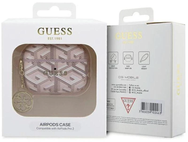 Guess GUAP2PGCE4CP dėklas AirPods Pro 2, rožinis GCube Charm
