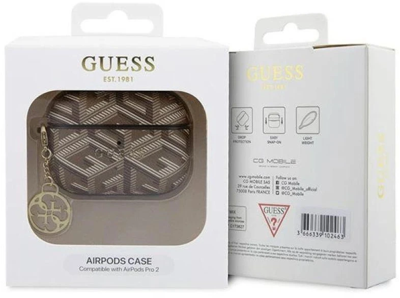 Guess GUAP2PGCE4CW dėklas AirPods Pro 2 – rudas GCube Charm