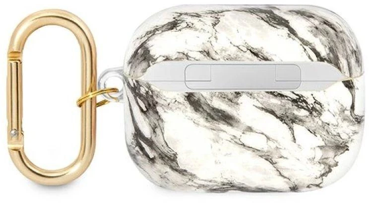 Guess GUAPHCHMAG AirPods Pro dėklas pilkas/pilkas Marmuro dirželių kolekcija