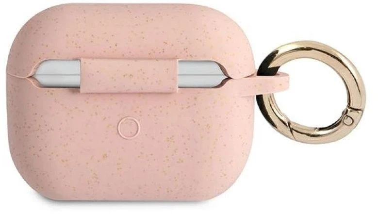 Guess GUAPSGGEP AirPods Pro dėklas rožinis/rožinis, silikoninis su blizgučiais