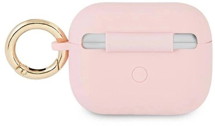 Guess GUAPSSSI AirPods Pro dėklas rožinė/rožinė Silikoninis Vintage Script