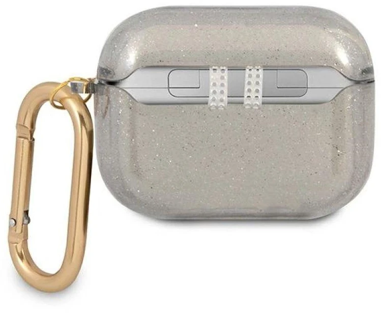 Guess GUAPUCG4GK AirPods Pro dėklas juodas/juodas Glitter Collection