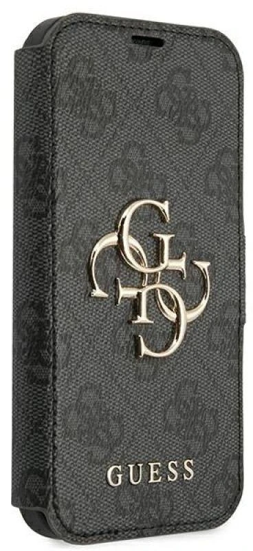 Dėklas Guess GUBKP13X4GMGGR Apple iPhone 13 Pro Max 6,7″ pilkos spalvos book 4G Big Metal Logo
