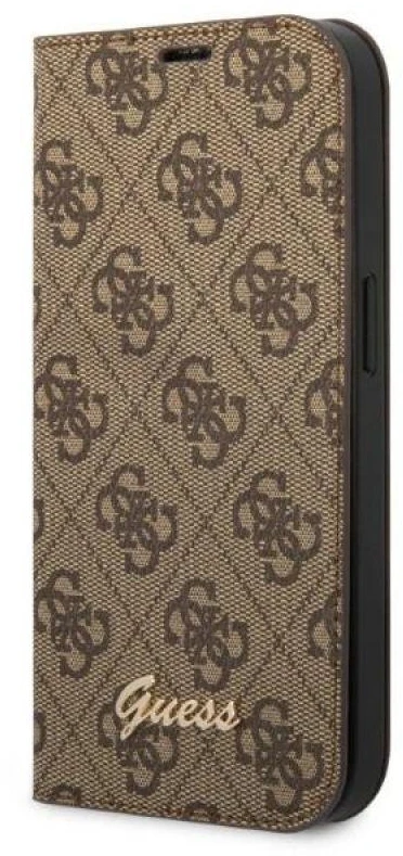Dėklas Guess GUBKP14XHG4SHW Apple iPhone 14 Pro Max 6,7" ruda book 4G Vintage Gold Logo
