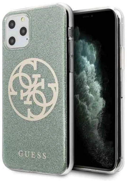 Dėklas GUESS HARD CASE CIRCLE GLITTER GUHCN58PCUGLKA IPHONE 11 PRO KHAKI