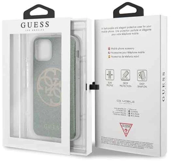 Dėklas GUESS HARD CASE CIRCLE GLITTER GUHCN58PCUGLKA IPHONE 11 PRO KHAKI
